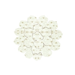 Petite marguerite en tissu simili cuir - Fleur DIY - Taille 6 cm