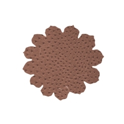Petite marguerite en tissu simili cuir - Fleur DIY - Taille 6 cm