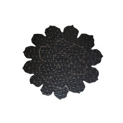 Petite marguerite en tissu simili cuir - Fleur DIY - Taille 6 cm