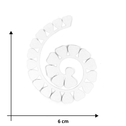 Small rose in imitation leather fabric - Flower from your own - Measures 6 cm