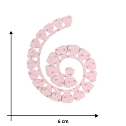 Small rose in imitation leather fabric - Flower from your own - Measures 6 cm