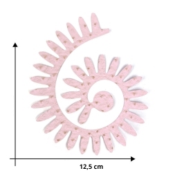 Petite marguerite en tissu simili cuir - Fleur DIY - Taille 6 cm