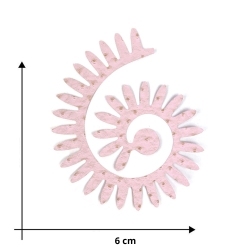 Small rose in imitation leather fabric - Flower from your own - Measures 6 cm
