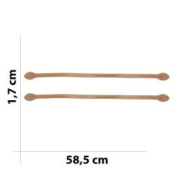 Coppia di manici per borsa regolabili in tessuto finta pelle  - Misura 65x1,5 cm
