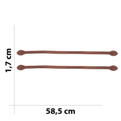Coppia di manici per borsa regolabili in tessuto finta pelle  - Misura 65x1,5 cm