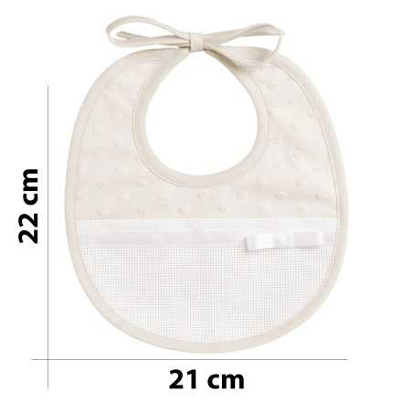 Round embroidered baby bib...