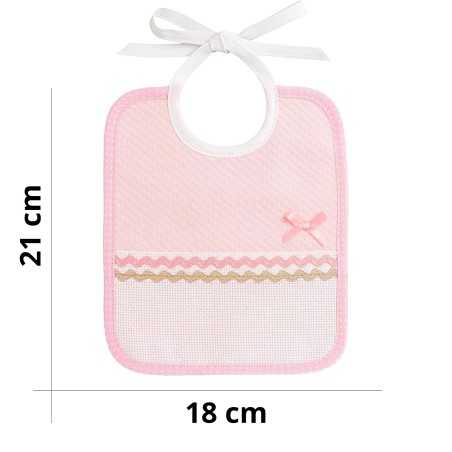 Newborn bib with bow and...