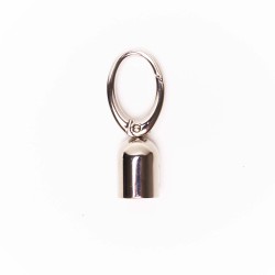 Carabiner for bag end rope - Silver - Size 2.5 x 6 cm