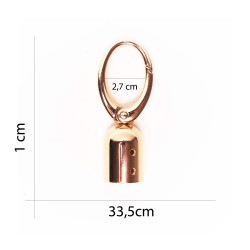 Bag Clip End Rope - Gold - Size 2.5 x 6 cm