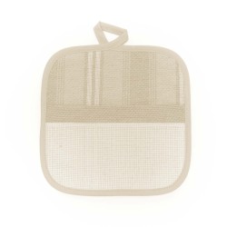 Torchon ou torchon - Brodable en coton, utile en cuisine - Fleurs - Blanc.
