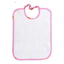 Asciugamano asilo personalizzato in ciniglia di cotone con inserto in tela aida
