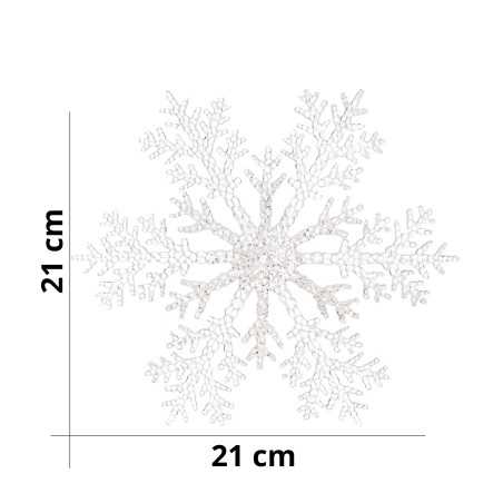 Large glittered snowflake -...