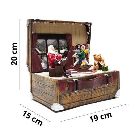 Valise avec décor de Noël -...