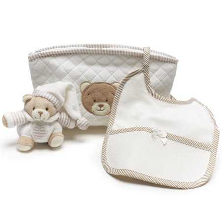 Plush teddy bear with pouch...