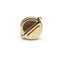 Round Push Button Bag Clasp - Gold