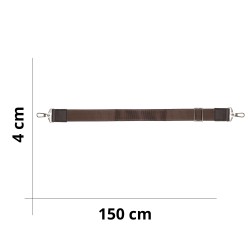 Adjustable Fabric Bag Strap - Size 150x4cm - Brown