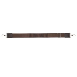 Adjustable brown fabric bag strap