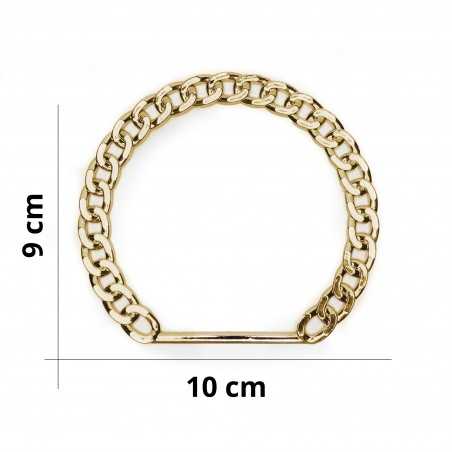 Gold chain ring bag handle...