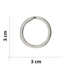 Anello per portachiavi e borse in metallo - ⌀ 30 mm - Argento