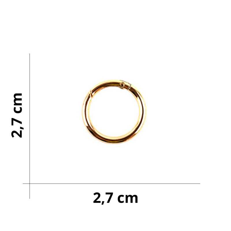 Anello Moschettone ideale per Borse- Ø 2,7cm - oro