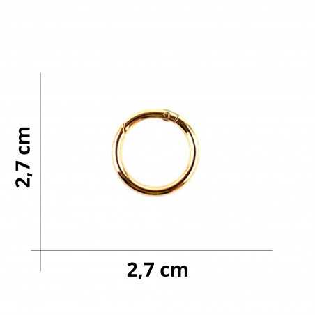 Anello Moschettone ideale per Borse- Ø 2,7cm - oro