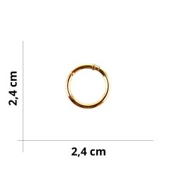 Anello moschettone in metallo per borse - Ø 2,4cm - Oro