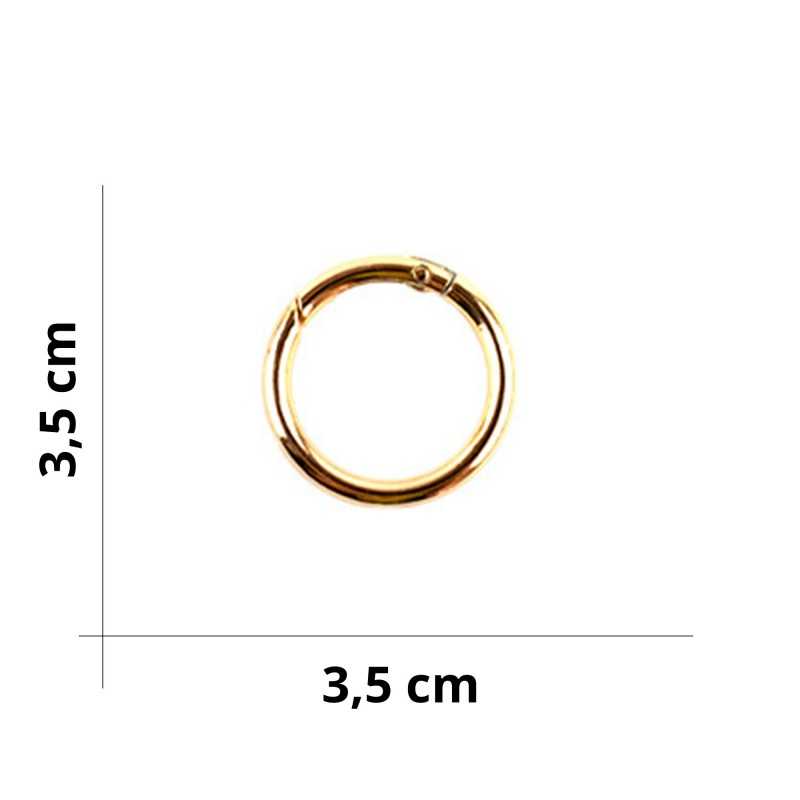 Anello Moschettone per Borse - Ø 3,5cm - Oro