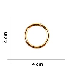 Carabiner Ring for Bags - Ø 4 cm - Gold