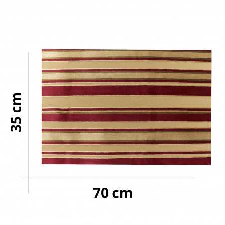 Striped velvet fabric panel...