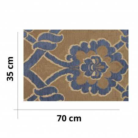 Light blue damask fabric...