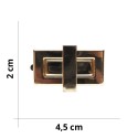 Rectangular Swivel Clasp for Bags - Gold - Size 4.5x2 cm