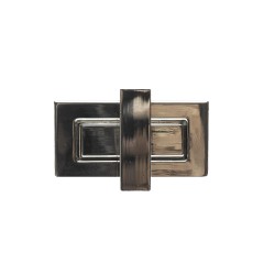 Rectangular Swivel Lock for Bags - Silver