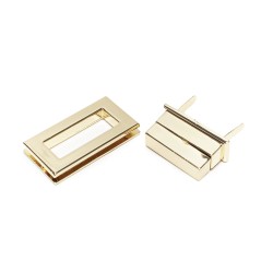 Rectangular Swivel Lock for Bags - Gold