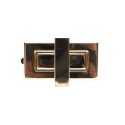 Rectangular Swivel Lock for Bags - Gold