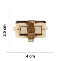 Rectangular Bamboo Swivel Clasp for Bags - Gold - Size 4x2.5 cm