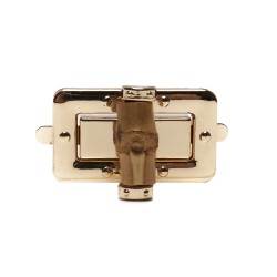 Rectangular Bamboo Swivel Clasp for Bags - Gold