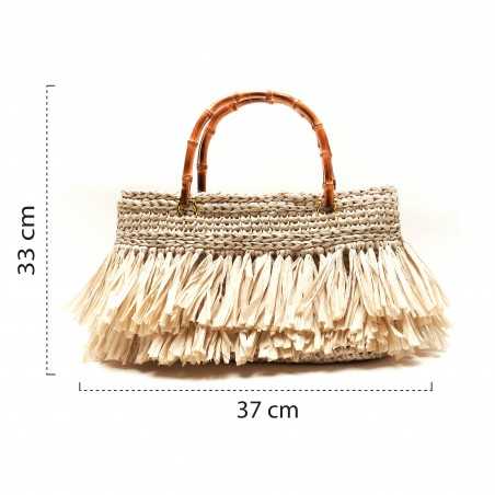 Rafia Fringe Raphia Bag -...