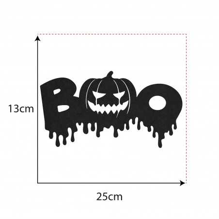 "BOO" writing in graffiti...