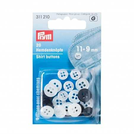 Shirt buttons 11 + 9 mm...