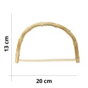 Pair of Light Bamboo Handles for Bags - 20x13 cm