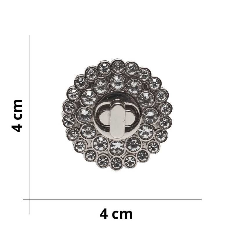 DIY Swivel Jewelry Clasp for Bags - Silver - Size 4x4cm