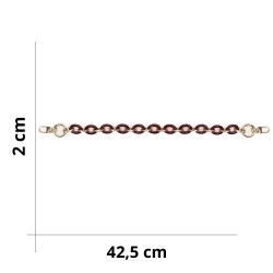 Manico a catena in resina per borse uncinetto e in tessuto fai da te - Misura - 42,5x2cm