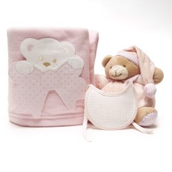Lot de 3 parures de lit bébé coordonnées à broder - Deux coloris