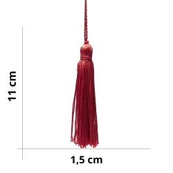 Nappina decorativa con cordoncino per borse e tende - Misura 11x2cm