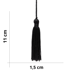 Nappina decorativa con cordoncino per borse e tende - Misura 11x2cm