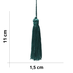 Nappina decorativa con cordoncino per borse e tende - Misura 11x2cm