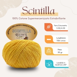 Scintilla by Tricot Cafè - Filato puro cotone mercerizzato e gasato