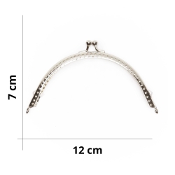 Fermeture de sac clic clac avec poignée et perle - Taille 20,5x1,5 cm