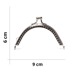 Chiusura Borsa Clik-Clak in metallo per borse misura 9.5 x 20 cm - Canna di fucile
