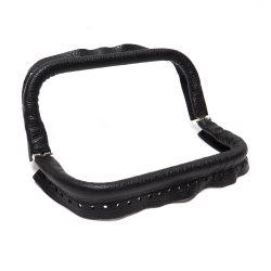 Rectangular bag bottom in genuine full grain leather for crochet bags - Size 25x8 cm